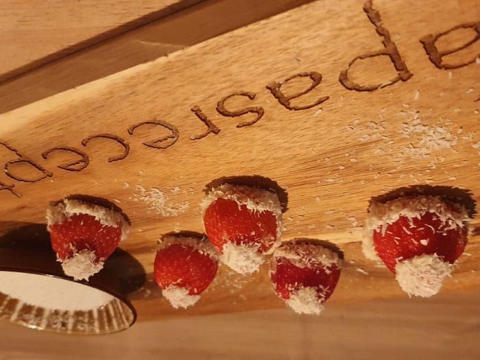 Aardbei kerstmutsjes